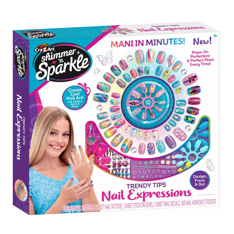 Coffret des Ongles Trendy Nail Expressions - Shimmer 'n Sparkle.