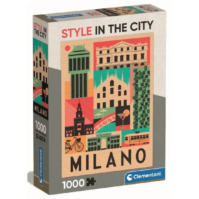 Puzzle 1000 Pièces - Le Style en Ville Milan.