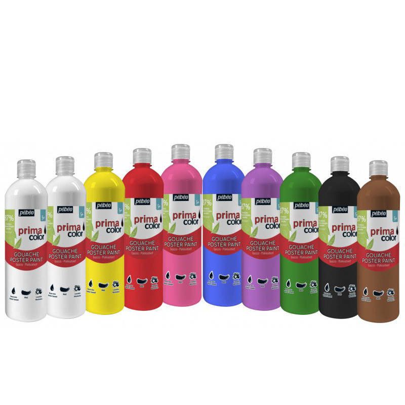 Coffret de 10 Gouaches Primacolor 150 ml – Pébéo.