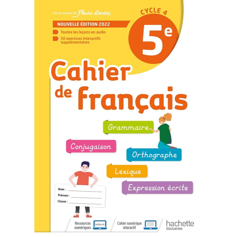 Cahier de Français 5e - Cahier d'activités (2022).