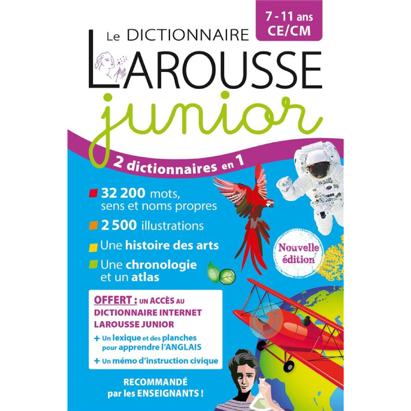 Dictionnaire Larousse Junior + Dictionnaire en ligne - 7/11 ans.