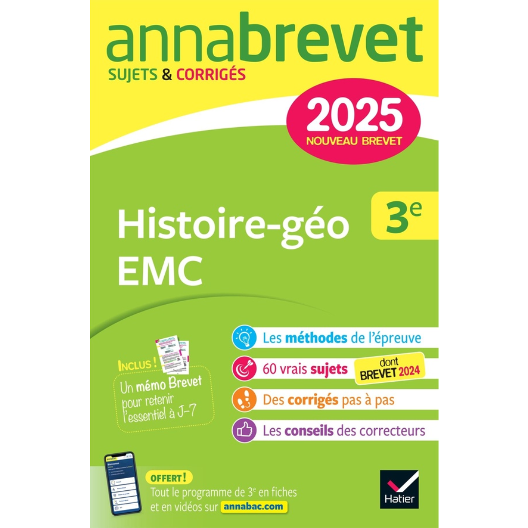 Annabrevet 2025 - Histoire-Géographie EMC 3ème.