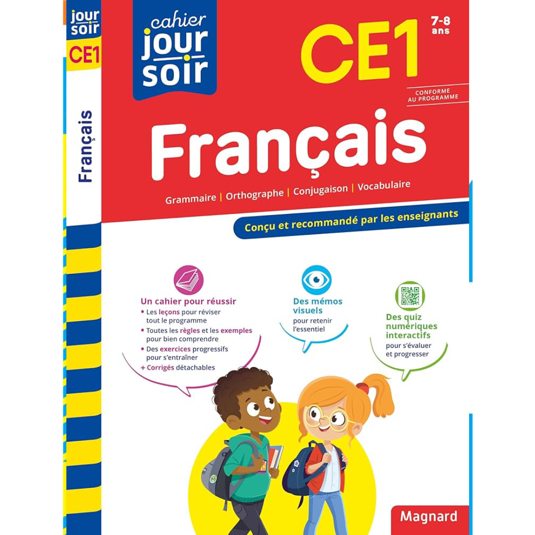 Français CE1 - Cahier Jour Soir - Soutien Quotidien.