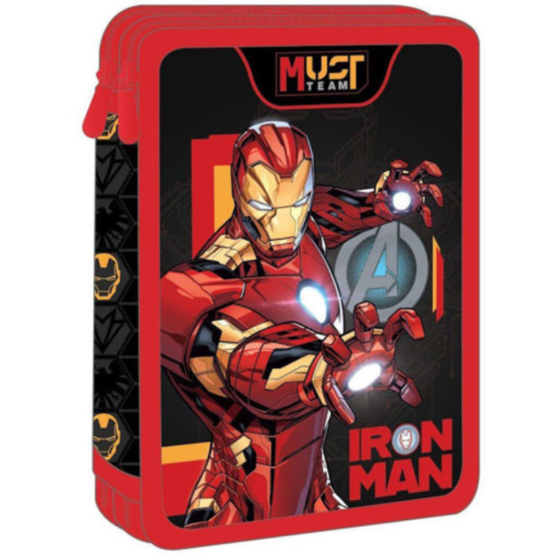 Trousse Plate 2 Poches Must Team Disney Iron Man.