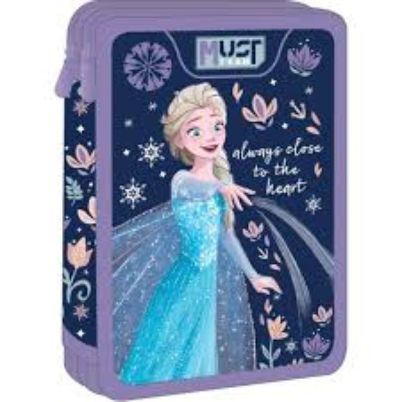 Trousse Plate 2 Poches Must Team Disney Frozen.