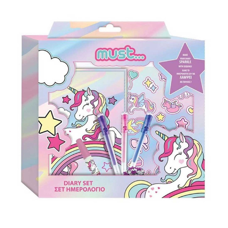 NoteBook Avec Accessoires, Unicorn - Must.