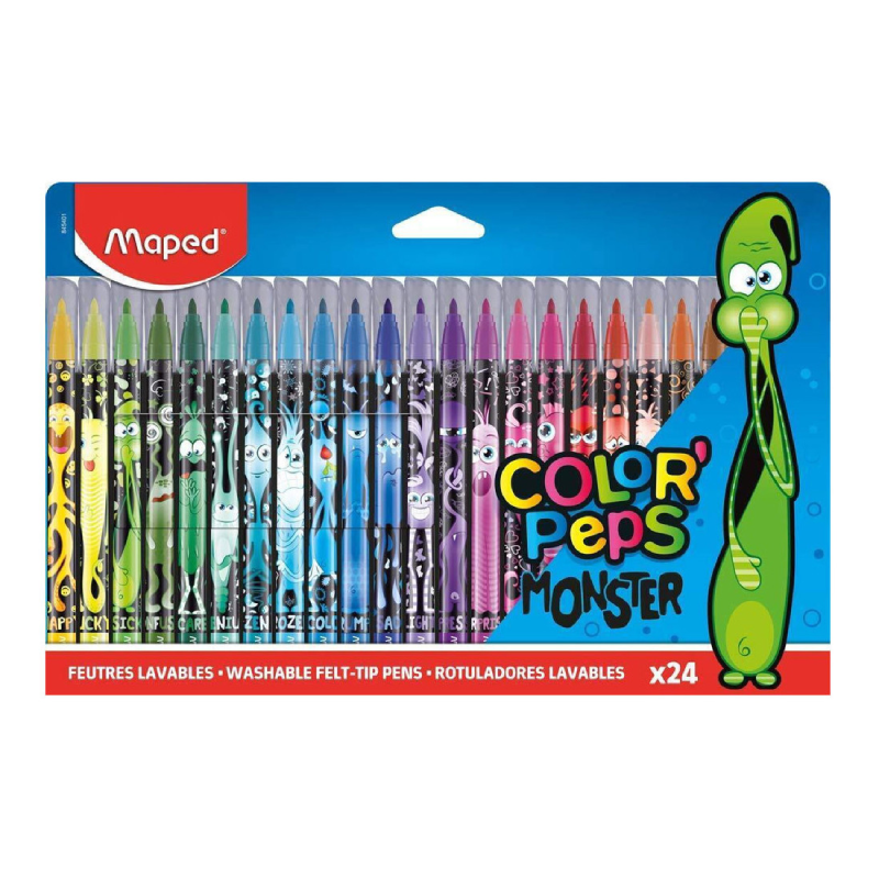 Set de 24 Feutres Monster, Maped - Réf.845401.