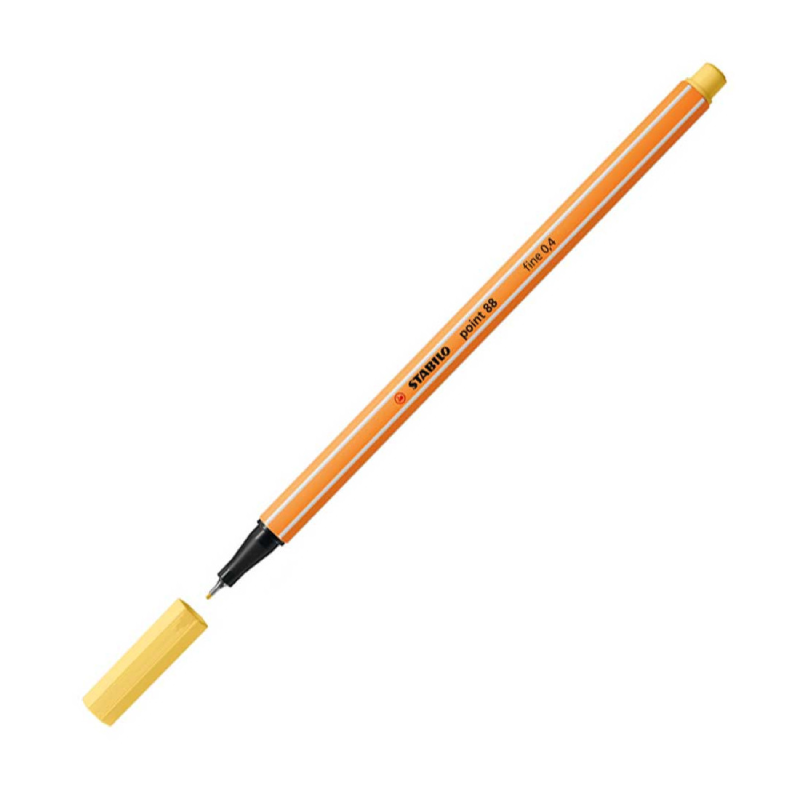 Stylo Feutre Pointe Fine - Jaune Clair.