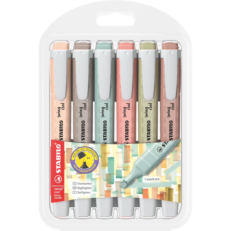 Stabilo Swing Cool Nature Color - Pack de 6.