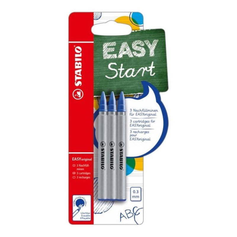 Stylo EasyOriginal – Recharge F Bleu Stabilo.