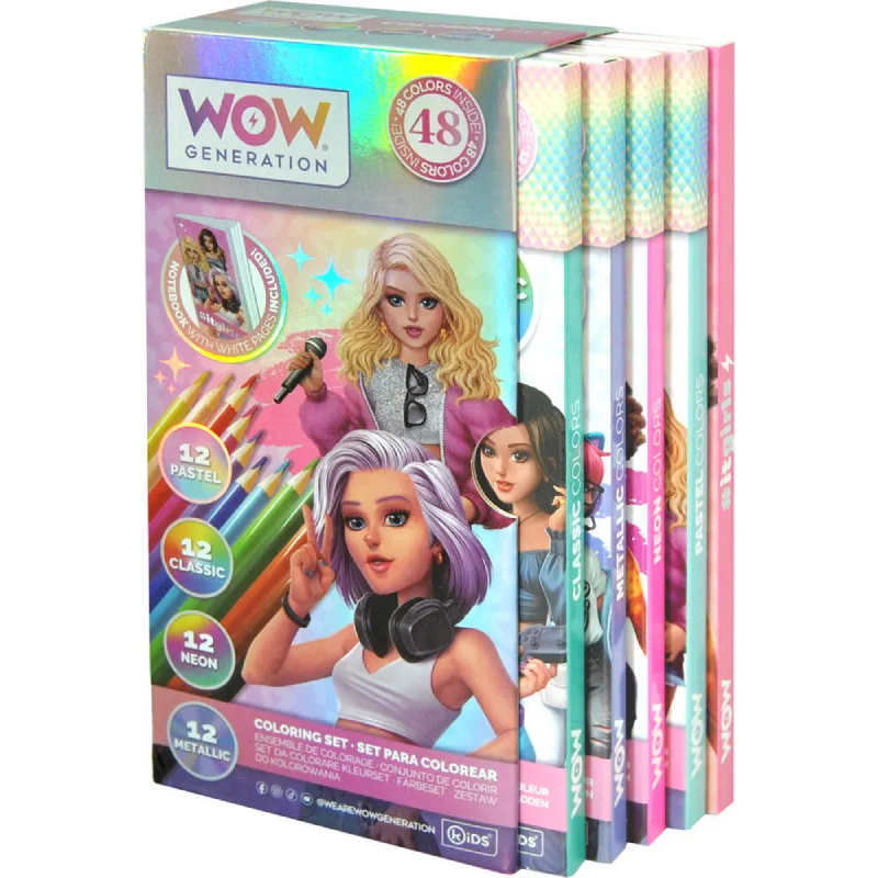 Coffret 48 Crayons de Couleur avec Carnet.