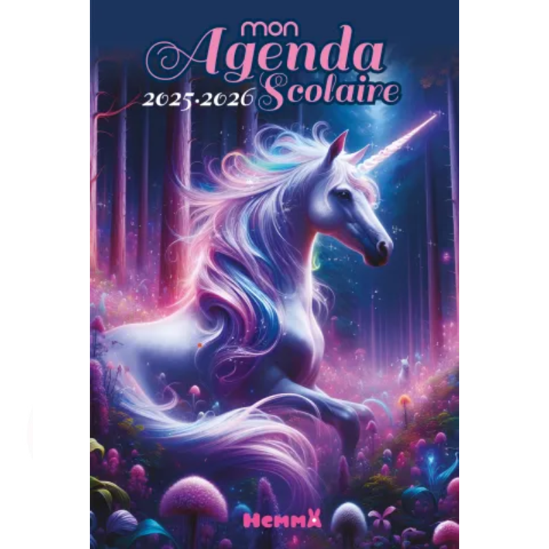 Mon Agenda Scolaire – Licorne Féérique.