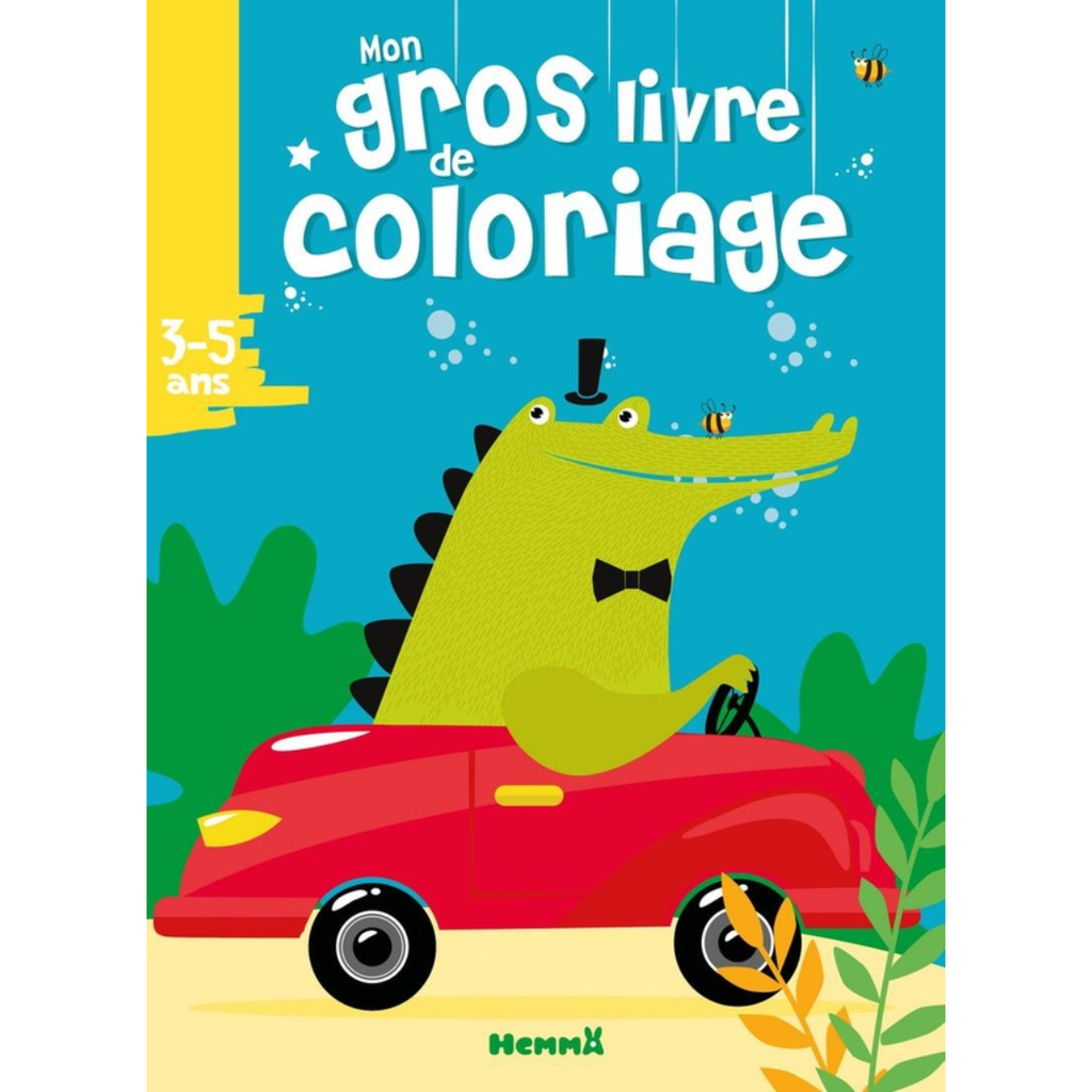Mon Gros Livre de Coloriage – Croco Voiture.