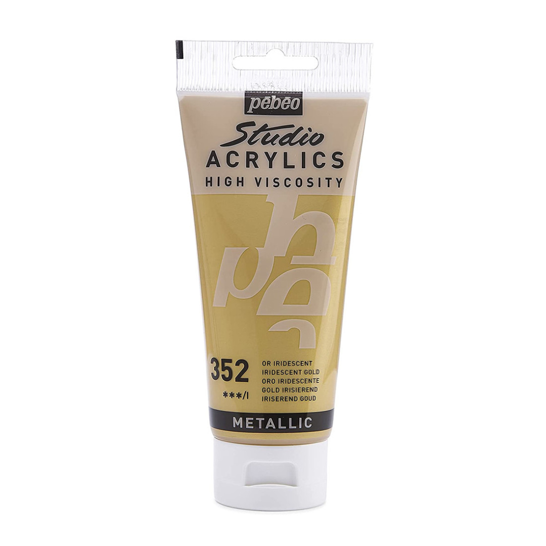 Tube Peinture Acrylique Fine Studio 100ml, Or 352 - Pébéo.