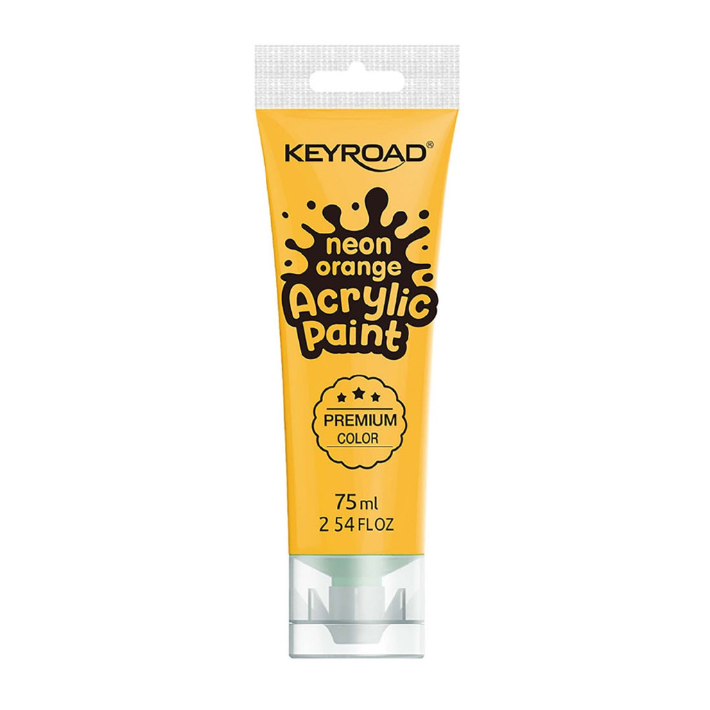 Acrylic Paint 75ml Fluo Orange – Keyroad.