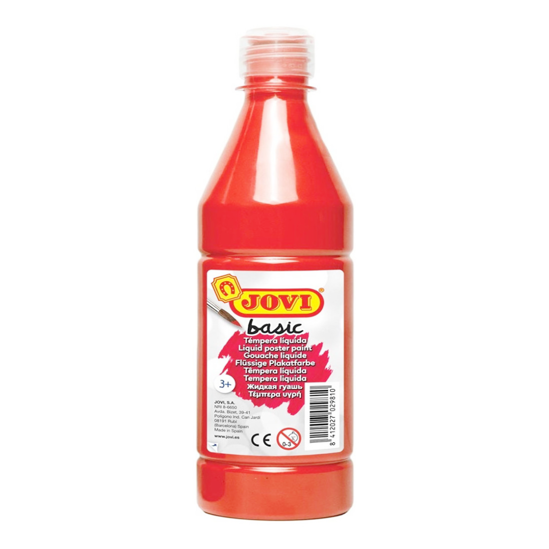 Bouteille de Gouache Liquide Basic 1L, Rouge - Jovi.