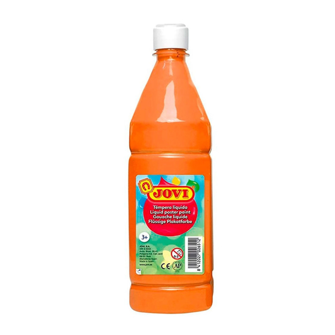 Bouteille de Gouache Liquide Basic 1L, Orange - Jovi.