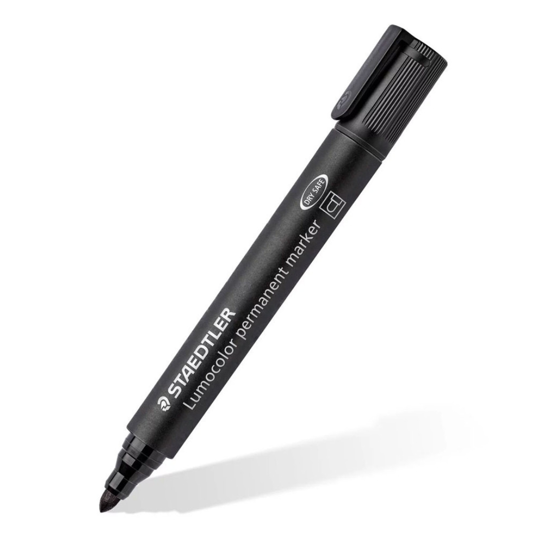 Marqueur Permanent Lumocolor Pointe Ogive, Noir - Staedtler.