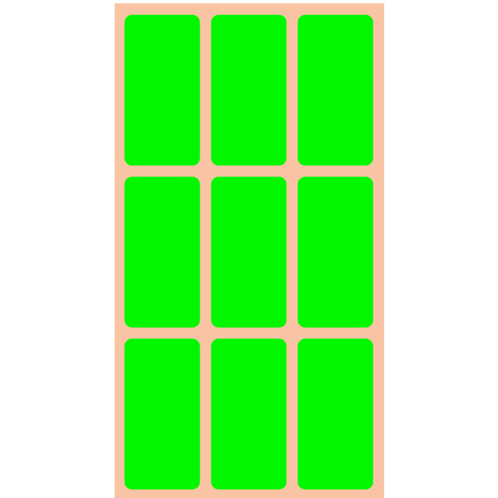 Étiquette 40x20 mm – Verte (PC).