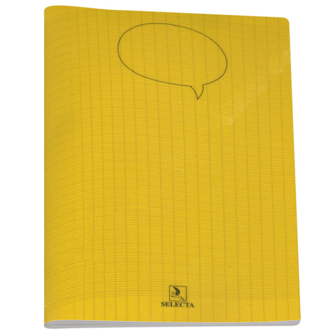 Cahier piqûre 96P 24x32 cm – Jaune CP 60G (Selecta)