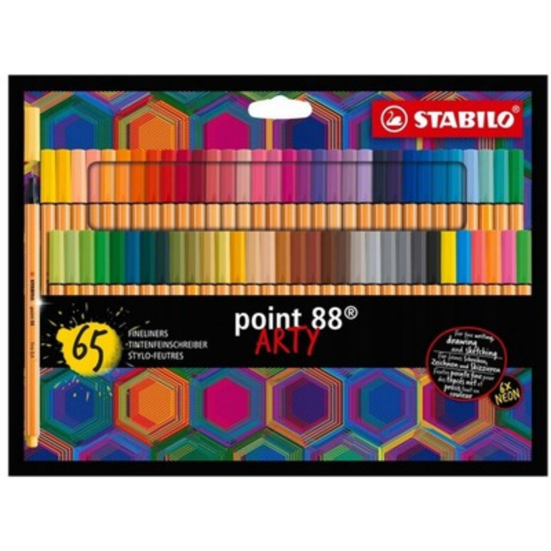 Stylo Stabilo Point 88 Arty – Pochette de 65