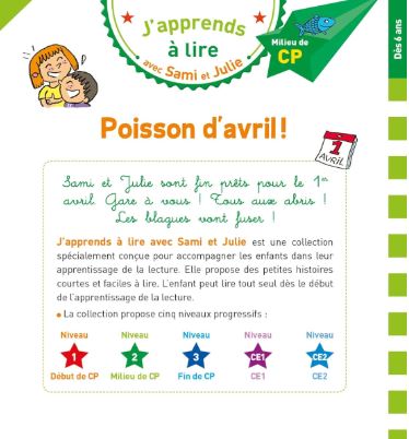 SAMI ET JULIE CP NIVEAU 2 POISSON D'AVRIL !