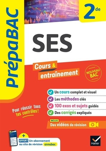 PREPABAC SES 2DE COURS METHODES & ENTRAINEMENT