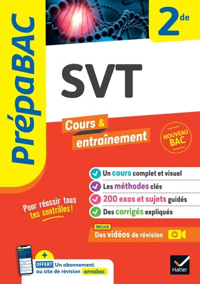 PREPABAC SVT 2DE COURS METHODES & ENTRAINEMENT