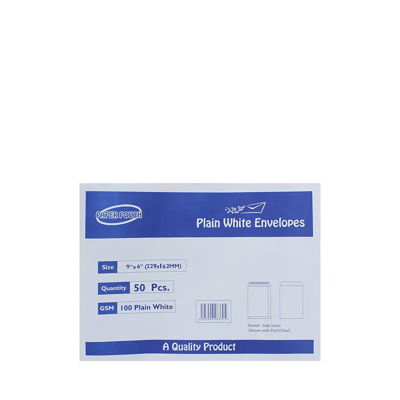 Lot de 50 enveloppes blanches 16x22 cm.