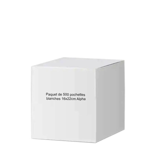 Lot de 500 enveloppes blanches 16x22 cm