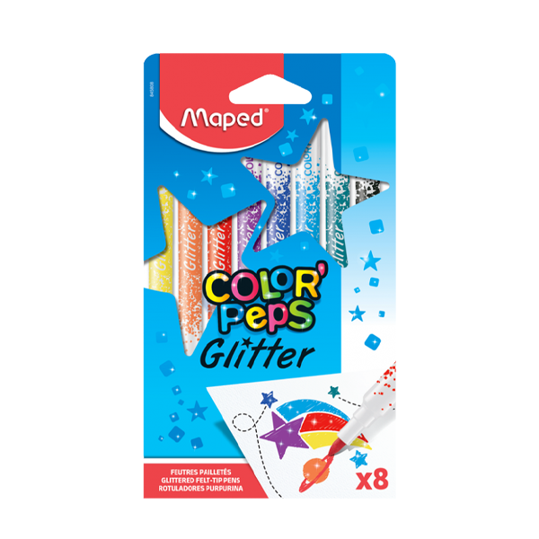 FEUTRE MAPED GLITTER BLS DE 8 845808.