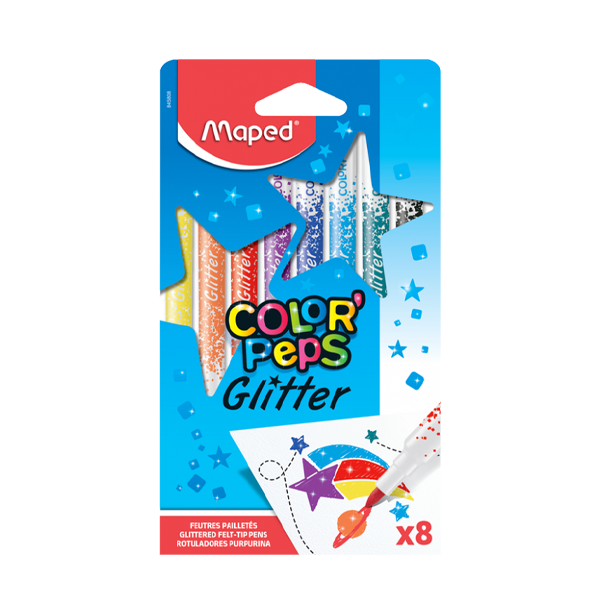 FEUTRE MAPED GLITTER BLS DE 8 845808