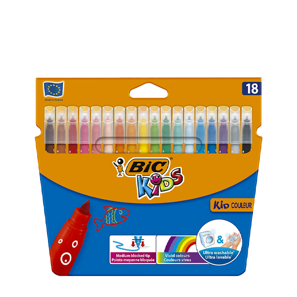 Feutre Bic de 18 Kid Couleur.