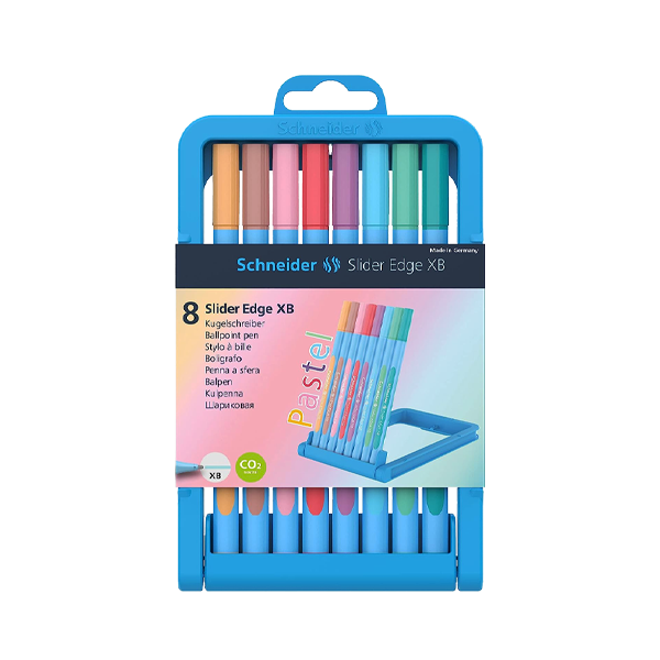 BOX 8 STYLO SLIDER EDGE PASTEL SCHNEIDER.