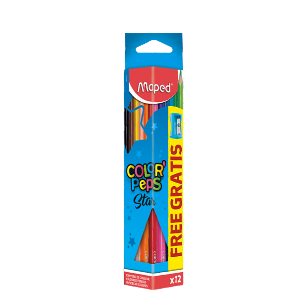 Crayons de Couleur Color'Peps Stars 12.