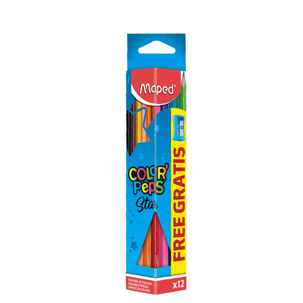 Crayons de Couleur Color'Peps Stars 12