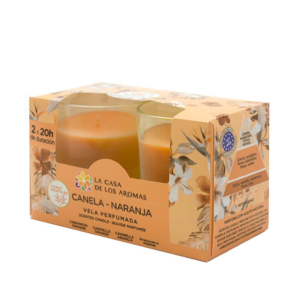 2 PACK BOUGIES PARFUMEES CANNELLE ORANGE · 2 X 100 G.