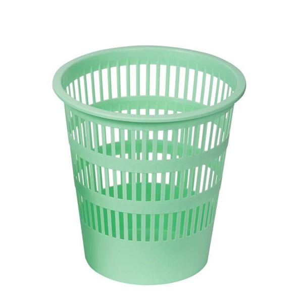 CORBEILLE A PAPIER PLASTIQUE VERT PASTEL REF 307-34.
