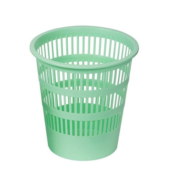 CORBEILLE A PAPIER PLASTIQUE VERT PASTEL REF 307-34