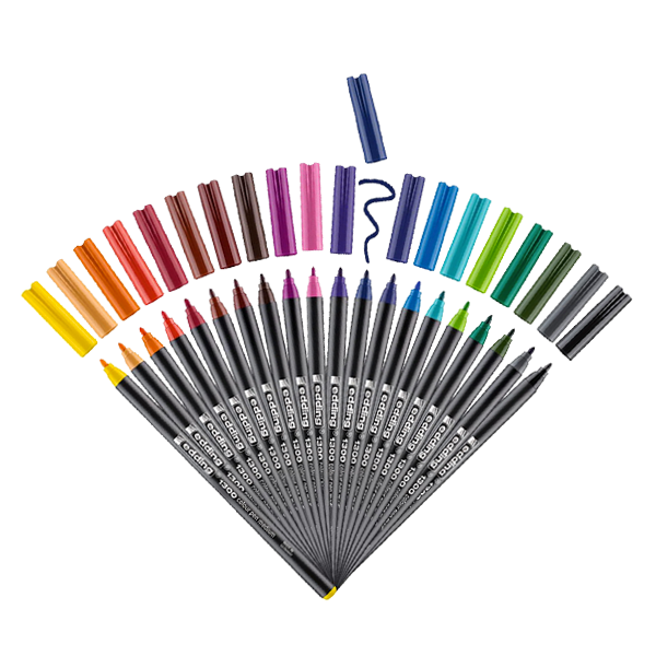 BOITE METAL EDDING DE 20 FEUTRE DE COLORIAGE E 1300.