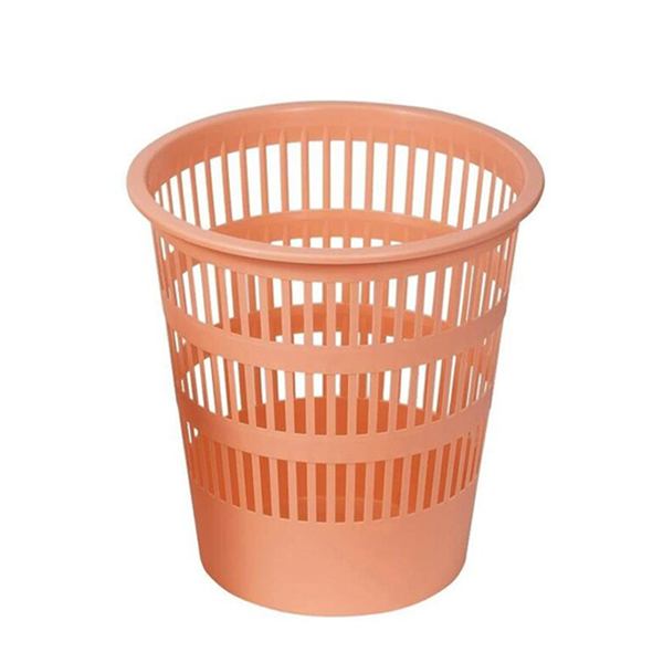 CORBEILLE A PAPIER PLASTIQUE ORANGE PASTEL REF 307-31.
