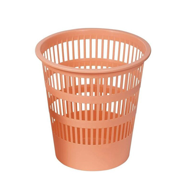 CORBEILLE A PAPIER PLASTIQUE ORANGE PASTEL REF 307-31