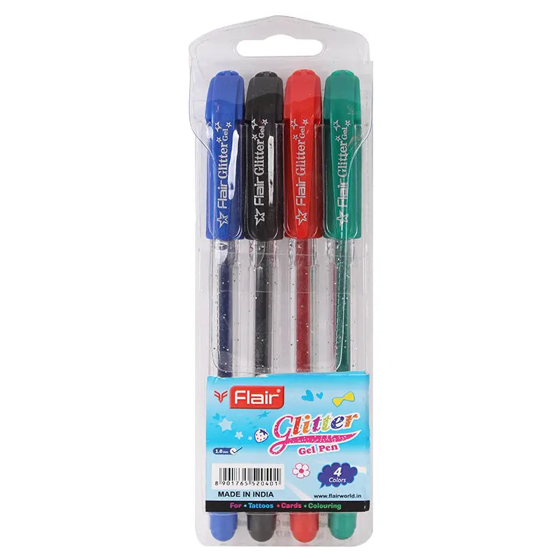 Pochette de 4 stylos Flair Glitte.