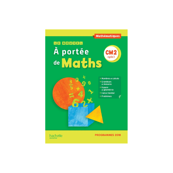 A PORTEE DE MATHS MANUEL EDITION HACHETTE