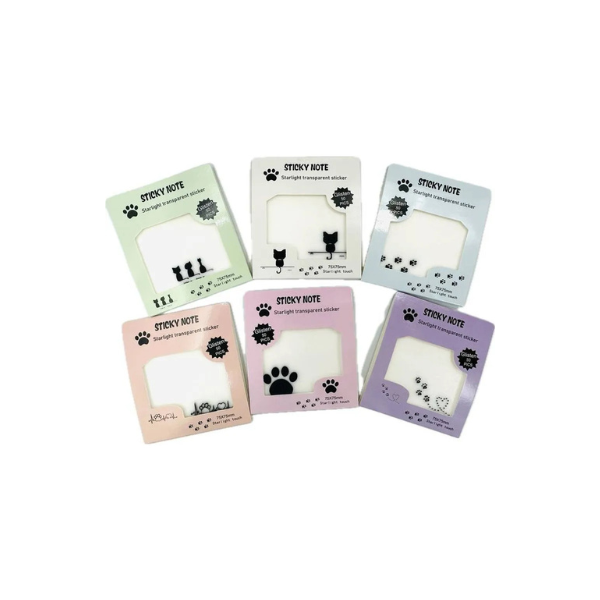 STICK NOTE TRANSPARENT CATS 8899