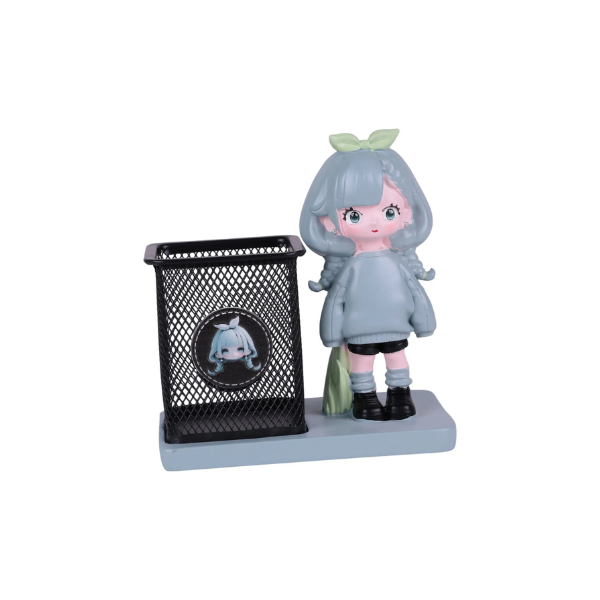 PORTE STYLO METAL AVEC FIGURINE