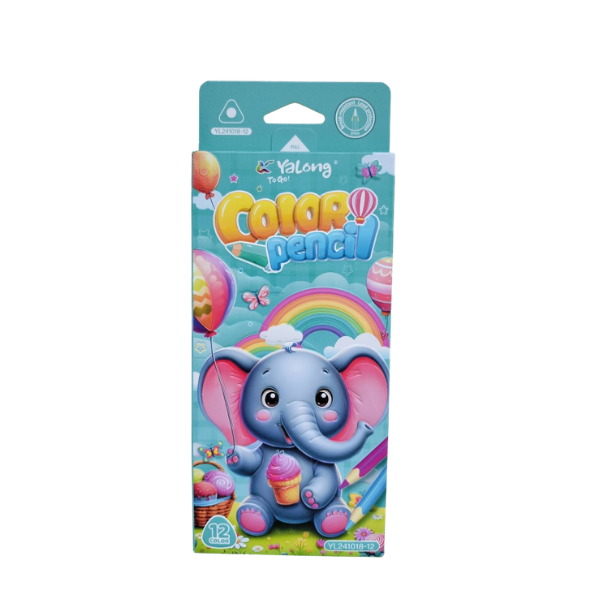 CRAYON COULEUR 12/18 AVEC GOMME YALONG CUTE YL241021-12
