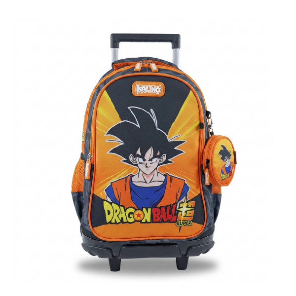 SAC A DOS SCOLAIRE A ROULETTES DRAGONBALL KALINO 10189