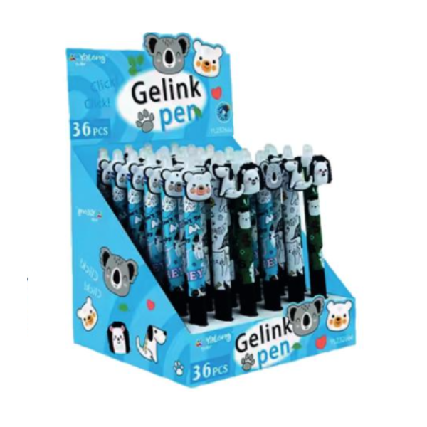 STYLO RETRACTABLE YALONG TIC TAC GEL BLEU YL232666