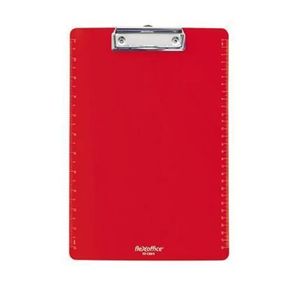 PORTE-BLOC PINCE FLEXOFFICE ROUGE REF FO-CB011